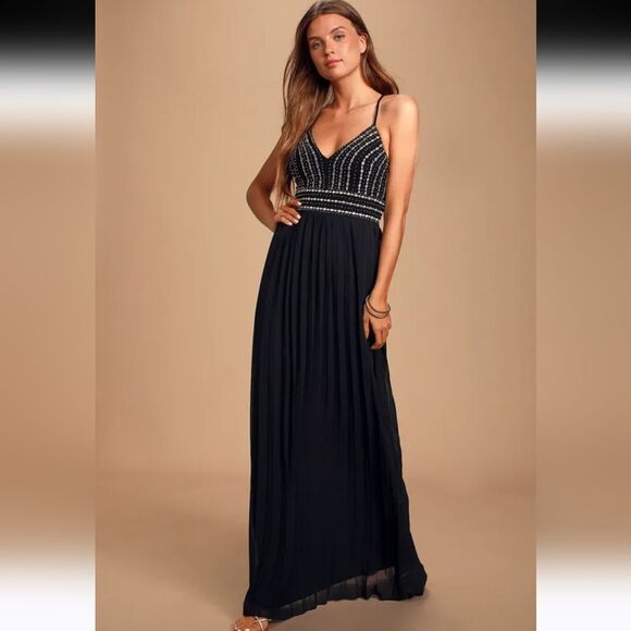 Lulus Glamorous Gala Black Embroidered Maxi Dress - Picture 2 of 8